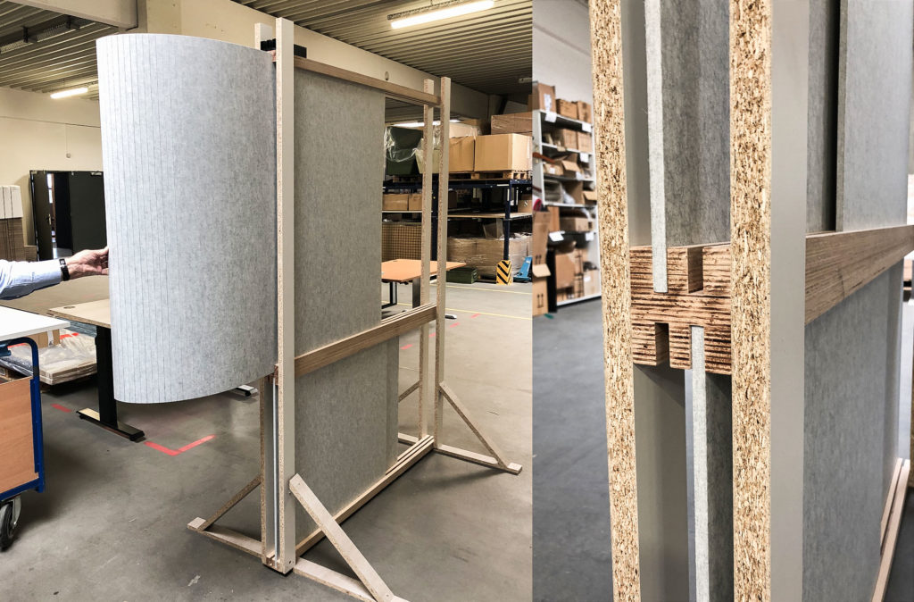 Prototyping Modellbau des Flesicher Open Wall Holz Grundgerüsts